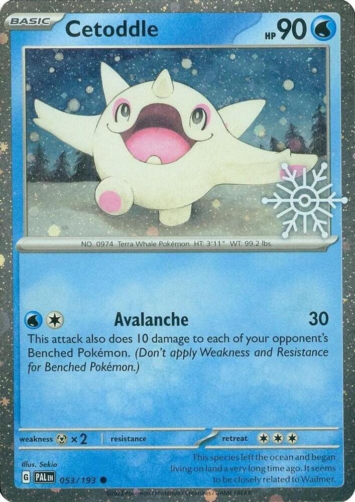 Paldea Evolved Cetoddle [Snowflake-Stamp] Pokémon card